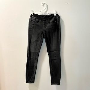 Gap Distressed Black Maternity Jeans